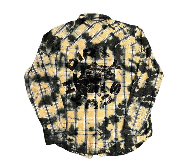 Yellow Tie Dye Flannel