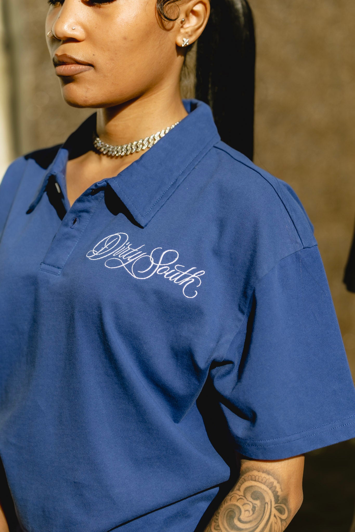 Futuristic Polo (Navy Blue)