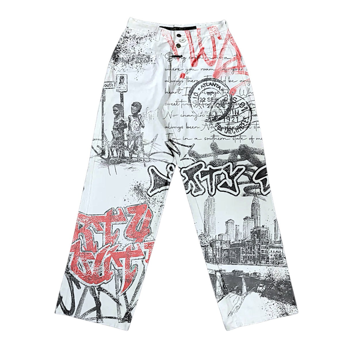 Graffiti Denim Pants